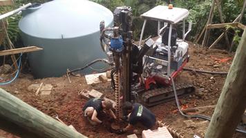 Restricted Access Drilling Of Pile Holes For House Extension
